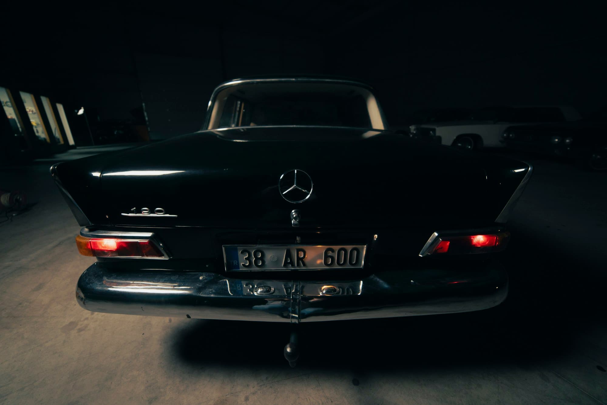 A private collection of classic motor cars at rest